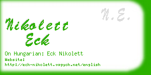 nikolett eck business card